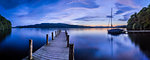 Pier on Windermere at sunset, Lake District National Park, UNESCO World Heritage Site, Cumbria, England, United Kingdom, Europe