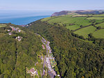 Wooded valley on the north Devon coast, Lynton, Exmoor, Devon, England, United Kingdom, Europe