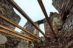 Pidzamochok castle ruins, Buchach District, Ternopil Region, Ukraine. Dating near 1600.