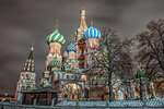Moscow, Russia, Red square, view of St. Basil's Cathedral