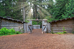 Sun Rays over Fort Clatsop in Lewis and Clark National Historical Park in Oregon