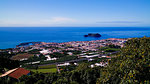 Aerial view to Islet of Vila Franca do Campo at Sao Miguel, Azores, Portugal