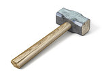 Metal sledge hammer 3D rendering illustration isolated on white background