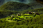 The town of Buerba, Ordesa y Monte Perdido National Park in the Pyrenees, Huesca, Aragon, Spain