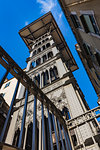 The Santa Justa Lift, (also called Carmo Lift) in the Old City of Lisbon, Portugal
