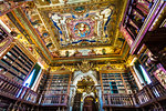 Interior of the Joanina Library of the University of Coimbra, Coimbra, Portugal
