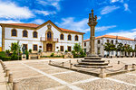 Pillory in the Main Square in front of the City Hall of Vila Nova de Foz Coa, Norte, Portugal