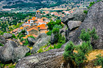 Large boulders on the mountain side overlooking the village of Monsanto in Idanha-a-Nova, Portugal