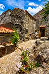 The cobblestone garden and stone house of the deceased, Zeca Afonso (famous Portuguese musician) in the village of Monsanto, Idanha-a-Nova, Portugal