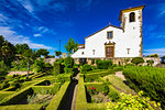 Gardens and the Church of Saint Mary in the municipality of Marvao in Portalegre District of Portugal