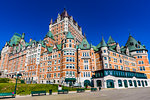 Governors Promenade in front of the Chateau Frontenac in Old Quebec in Quebec City, Quebec, Canada