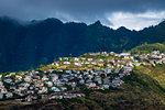 Stormy sky over Hanauma Bay in Oahu, Hawaii, USA