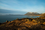 Vesturhorn at sunrise near the Fjords at the south eastern corner of Iceland, Iceland, Polar Regions