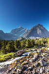 Mountain stream, Fan Mountains, Tajikistan, Central Asia, Asia