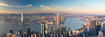 Skyline of Hong Kong Island and Kowloon from Victoria Peak, Hong Kong Island, Hong Kong, China, Asia