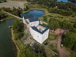 Aerial of Kastelholm Castle, Aland, Finland, Europe
