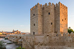 Calahorra Tower, UNESCO World Heritage Site, with view to the Mosque-Cathedral, Cordoba, Andalusia, Spain, Europe