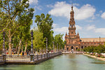 Northern Tower at Plaza de Espana, Seville, Andalusia, Spain, Europe