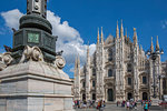 View of the Duomo di Milano in Piazza Del Duomo, Milan, Lombardy, Italy, Europe