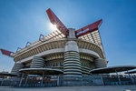 View of San Siro Stadium on a sunny day, Milan, Lombardy, Italy, Europe