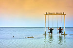 Sea swing at Pelangi beach on Gili Air, West Nusa Tenggara, Indonesia, Southeast Asia, Asia