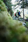 Hikers stopping for break, Mont Cervin, Matterhorn, Valais, Switzerland