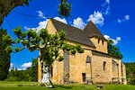 Saint Caprais Church, Carsac-Aillac, Dordogne, Nouvelle-Aquitaine, France.