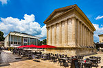 The Maison Carree Roman temple, Nimes, Occitanie, Provence, France.