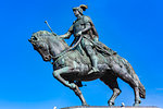 Statue of King John I in Praca da Figueira in the city of Lisbon, Portugal.