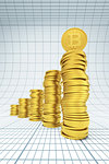 stack of bitcoin coins, 3d rendering