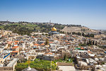 View towards Temple Mount and the Mount of Olives, Jerusalem, Israel, Middle East