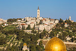 View towards Temple Mount and the Mount of Olives, Jerusalem, Israel, Middle East