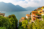 View of Lake Como from Nesso, Province of Como, Lake Como, Lombardy, Italian Lakes, Italy, Europe