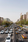 Traffic on main road in central Beijing, China, Asia