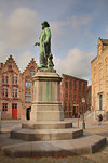 Van Eyck Square, Bruges, Flemish Region, West Flanders, Belgium, Europe