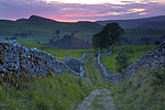 Sunset over Goat Scar Lane, Stainforth, North Yorkshire, England, United Kingdom, Europe