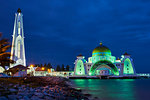 Selat Melaka mosque, Malacca, Malacca State, Malaysia, Southeast Asia, Asia