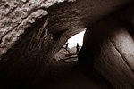 Climbers bouldering, Buttermilks, Bishop, California, USA