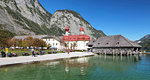 St. Bartholomew's church, Lake Koenigssee, Berchtesgadener Land, Berchtesgaden National Park, Upper Bavaria, Bavaria, Germany, Europe