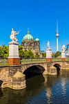 Schlossbrucke bridge by Berlin Cathedral in Berlin, Germany, Europe