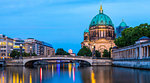 Berlin Cathedral by River Spree at night in Berlin, Germany, Europe