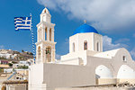 Agia Throdosia church in Akrotiri, Santorini, Greece, Europe