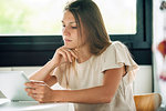 Businesswoman using digital tablet