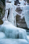 Ice climbing in Maligne Canyon Alberta, Canada, North America