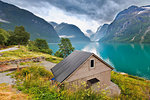 Kjenndal Glacier and surroundings, Norway, Scandinavia, Europe