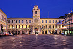 The Astronomical clock at night, Piazza dei Signori , Padua, Veneto, Italy, Europe