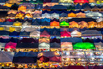 Multi-colored tents at the Rod Fai night market Ratchada, Bangkok, Thailand, Southeast Asia, Asia