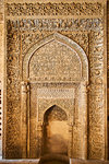Stucco mihrab with Quranic inscriptions, Friday Mosque, UNESCO World Heritage Site, Isfahan, Iran, Middle East