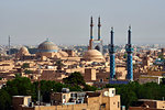 Friday Mosque and cityscape with badgirs (wind towers), Yazd, Yazd Province, Iran, Middle East