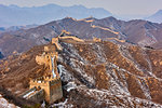 Elevated view of the Jinshanling and Simatai sections of the Great Wall of China, Unesco World Heritage Site, China, East Asia